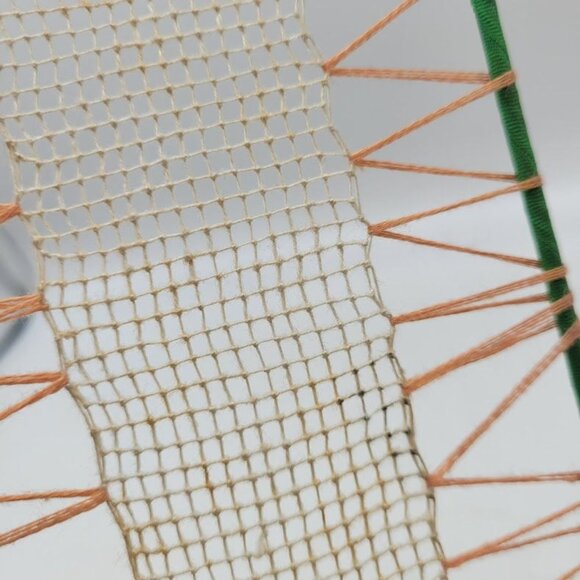 RARE Antique French Lace Loom Handmade Crochet Floral Design Vintage Paris VTG - Picture 3 of 10